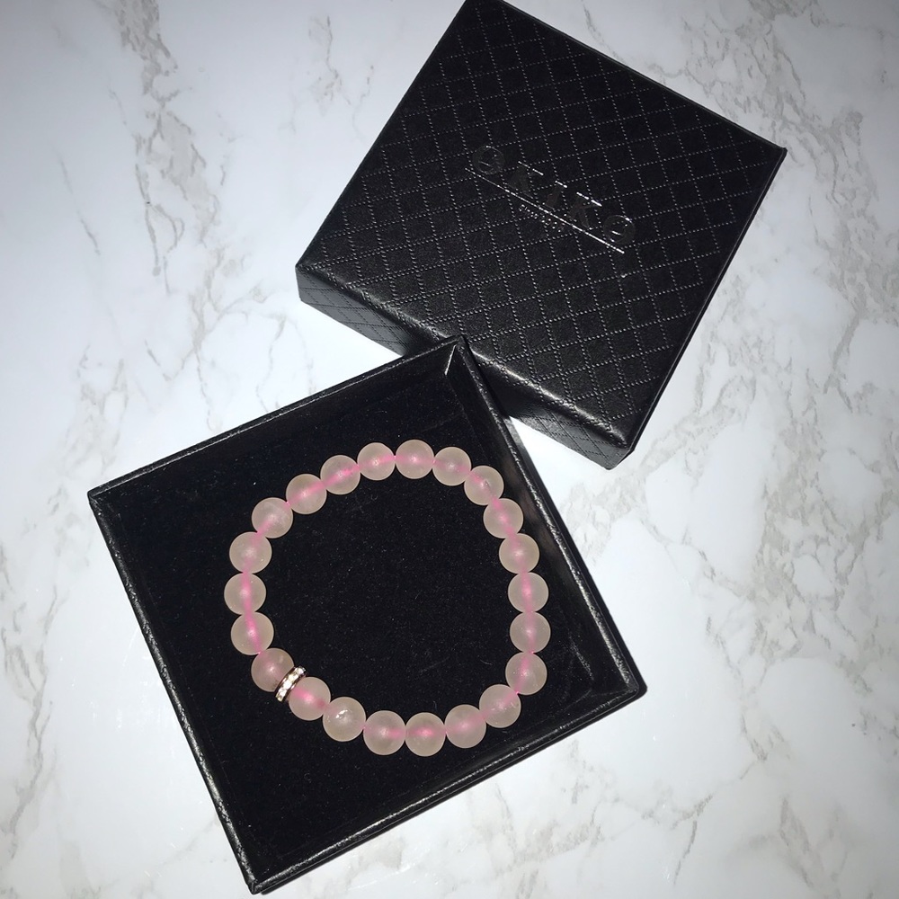 NWT Okiko Womens Chakra Bracelet Rose Quartz